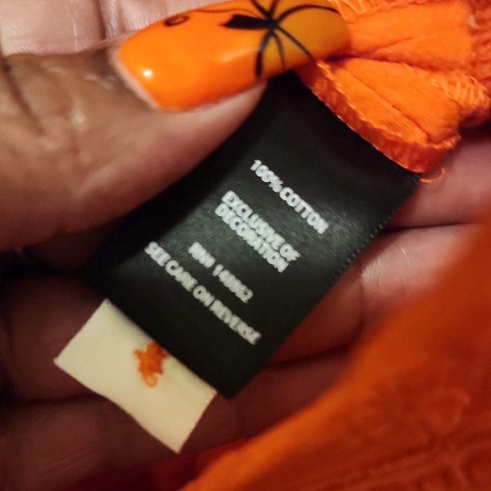5/$25 3x [Torrid] Orange Cotton Lace Trim Camisole Top B1 - Picture 6 of 13